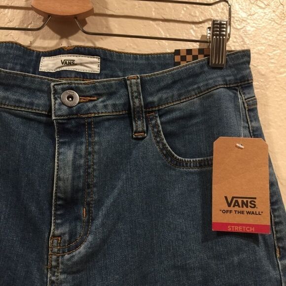 Vans High Rise Skinny 30 Blue Jeans Distressed Stretch - Picture 3 of 8